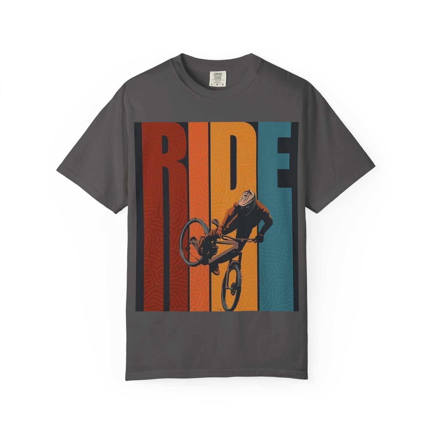 Ride Bike Unisex Garment-Dyed T-shirt | Mountain Biking Graphic Tee