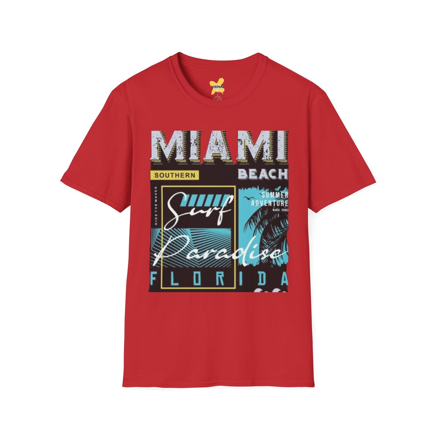 Miami Beach Surf Adventure Unisex Softstyle T-Shirt