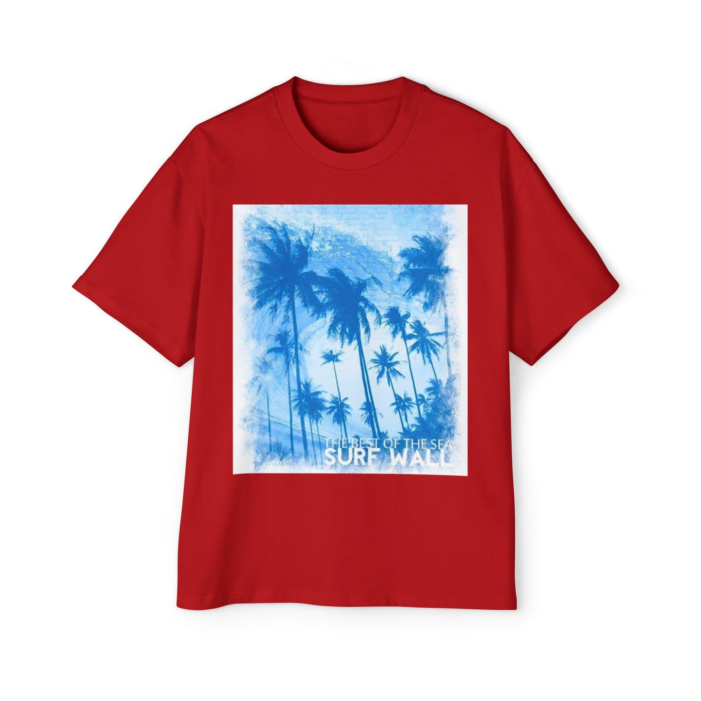 Surf Palm Tee — Blue Tropical Graphic T-Shirt