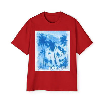 Surf Palm Tee — Blue Tropical Graphic T-Shirt