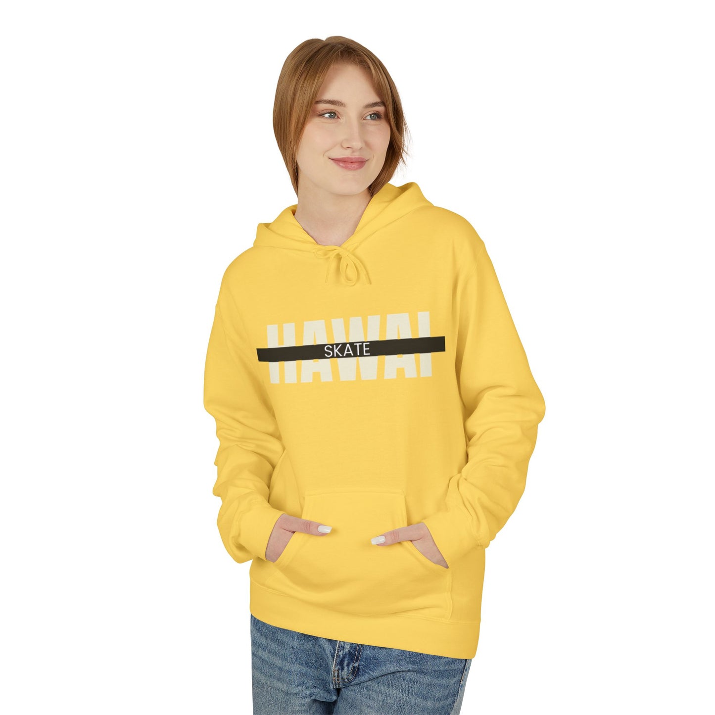 Happy Vibes Unisex Fleece Hoodie - Smiley Face Design