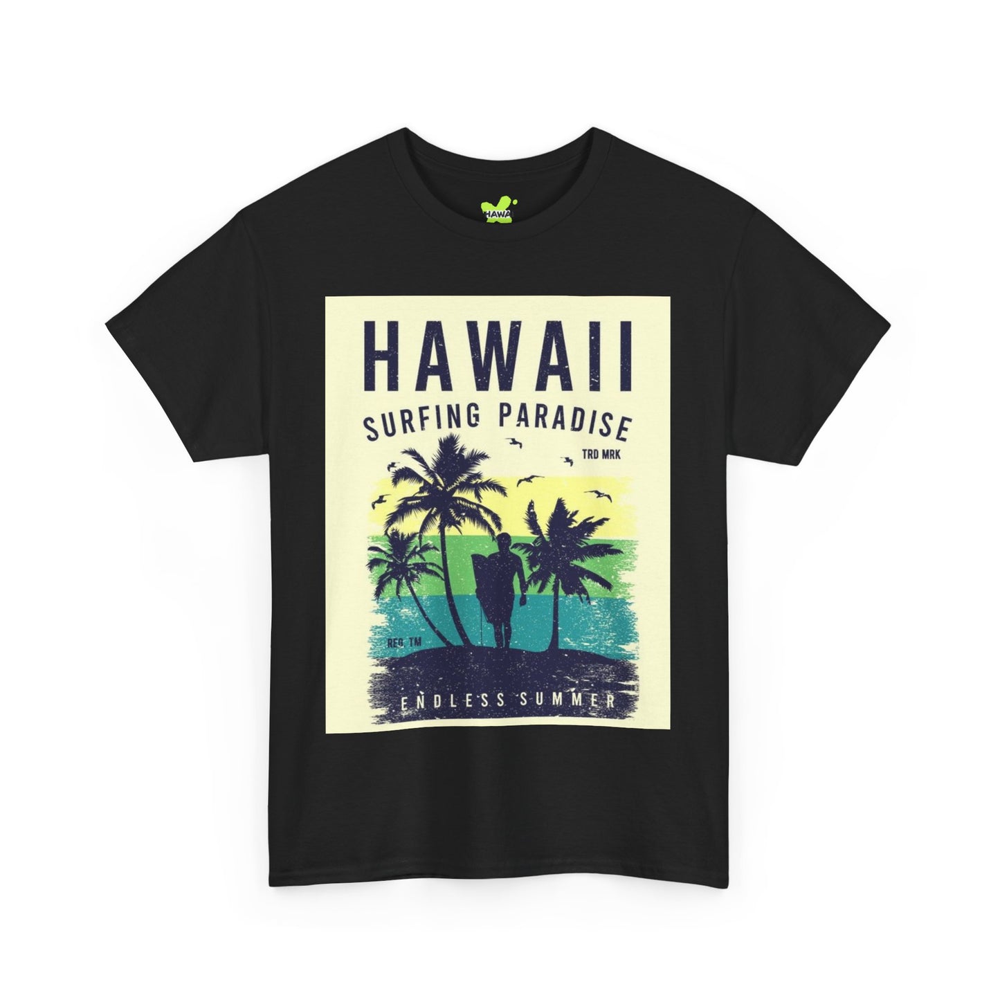 Hawaii Surfing Paradise Unisex Heavy Cotton Tee - Endless Summer Vibe