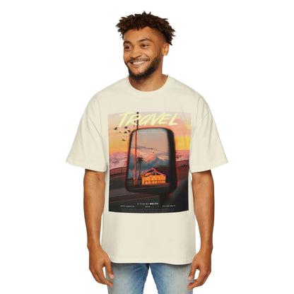 Travel Sunset Tee — Retro Roadside Mirror Graphic T-Shirt