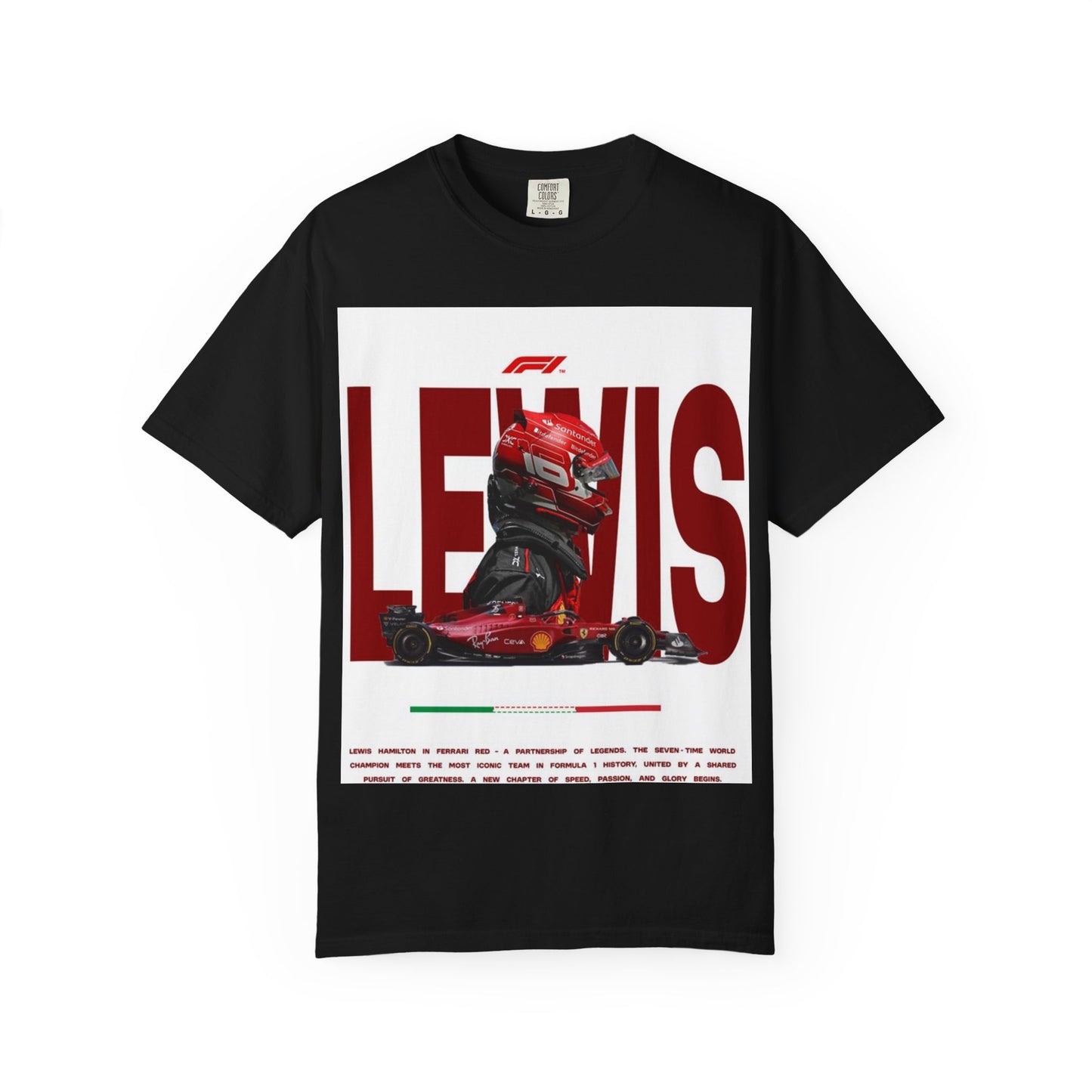 Lewis Hamilton F1 Unisex Garment-Dyed T-Shirt - Perfect for Racing Fans