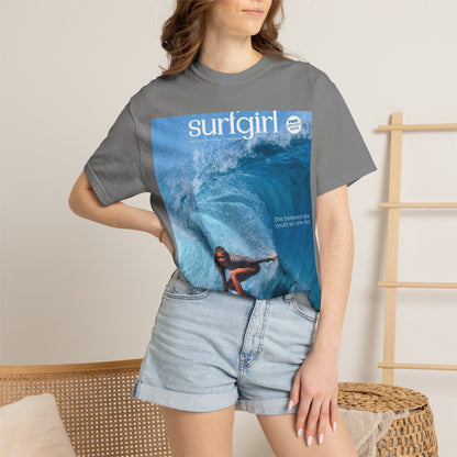 Surfgirl Wave Photo T-Shirt — Vintage Surf Magazine Graphic Tee