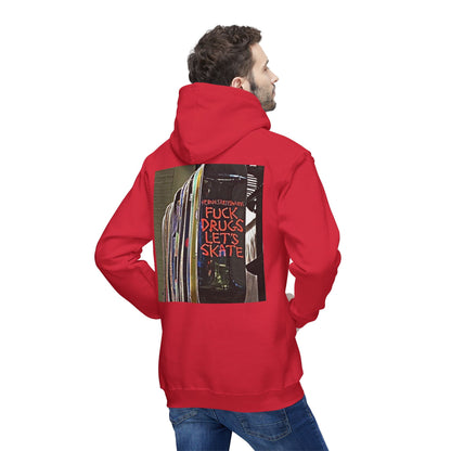 Unisex Hooded Sweatshirt - "F*** Drugs, Let's Skate" Graphic