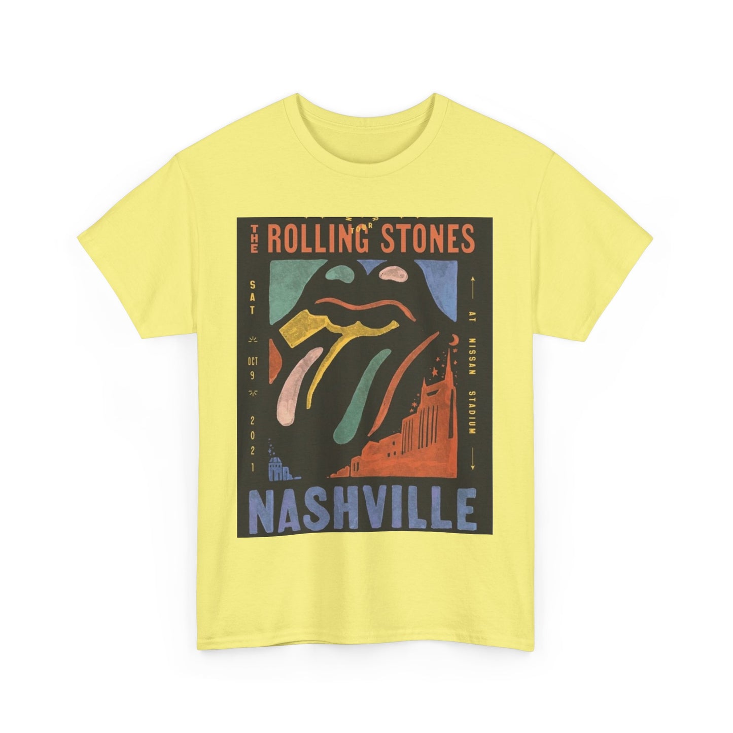 Retro Rolling Stones Nashville Tee, Vintage Band Shirt, Unisex Cotton T-Shirt, Music Lover Gift, Concert Attire, Festival Wear