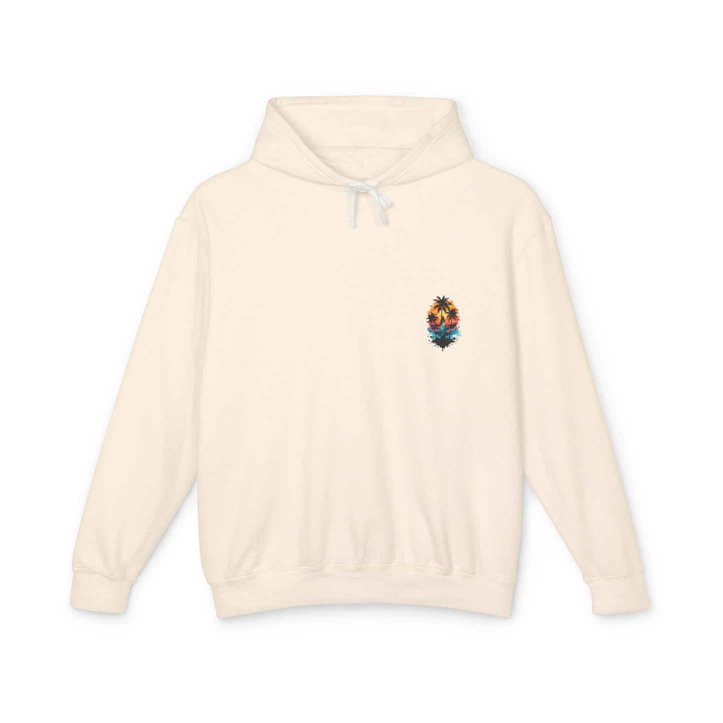 Coastal Sunset Surf Hoodie - Unisex Lightweight Hooded Sweatshirt