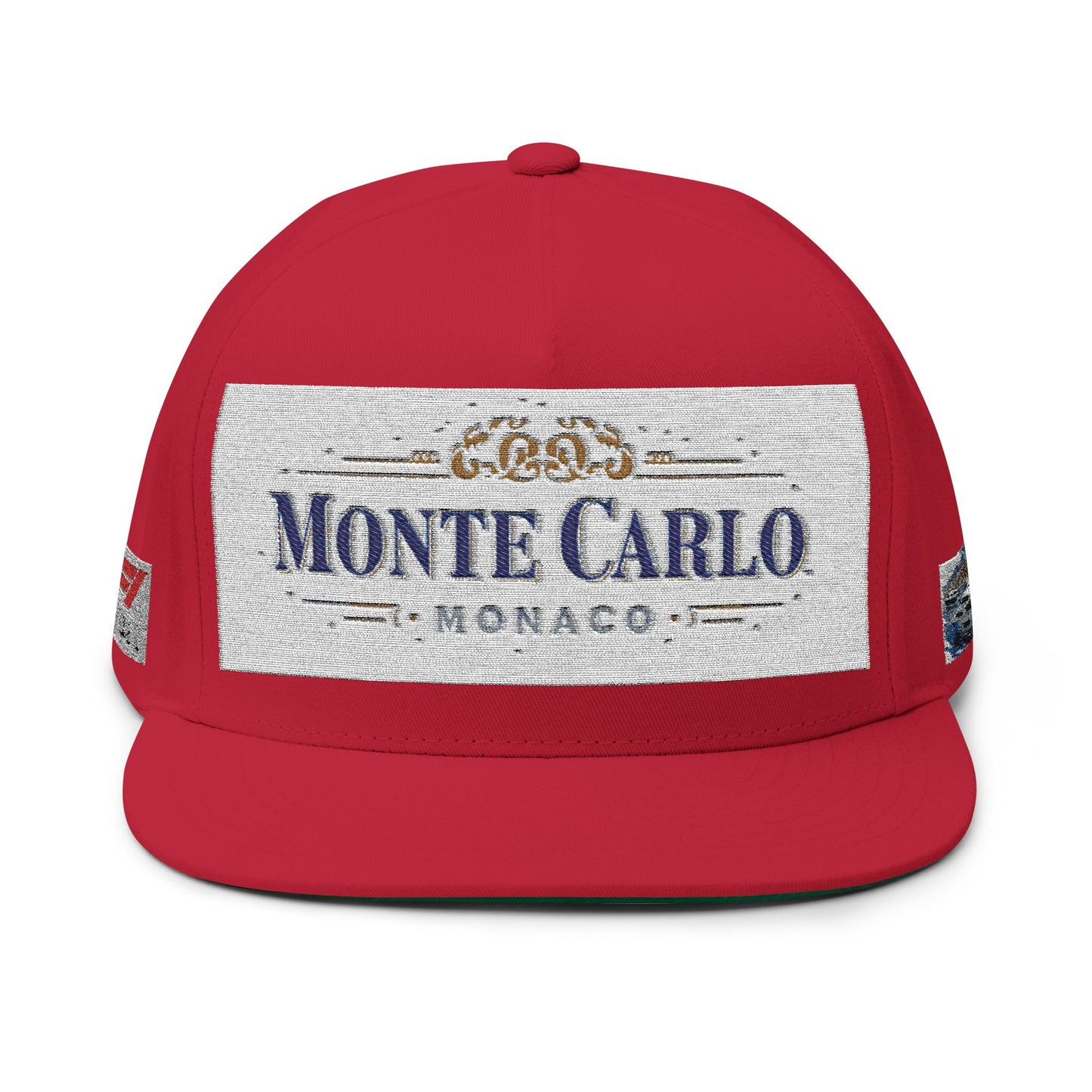 Monte Carlo Monaco Embroidered Flat Bill Cap
