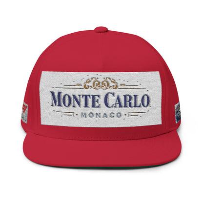 Monte Carlo Monaco Embroidered Flat Bill Cap