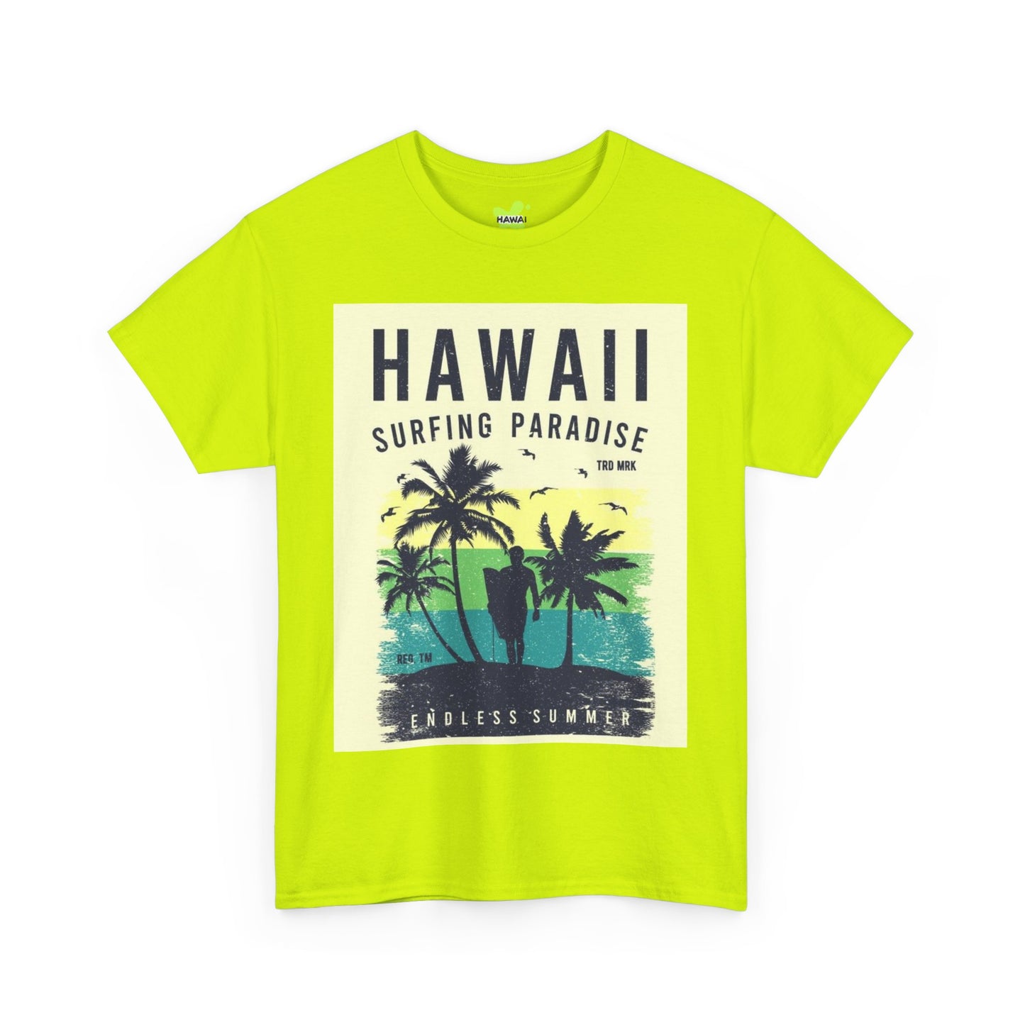 Hawaii Surfing Paradise Unisex Heavy Cotton Tee - Endless Summer Vibe