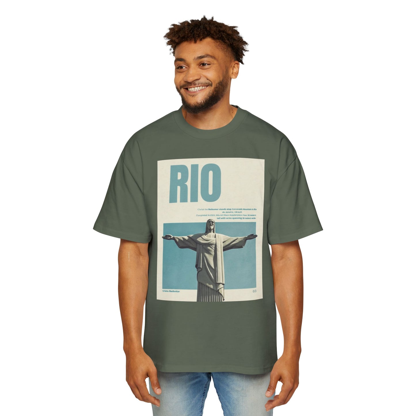 Rio Vintage Poster T-Shirt — Christ the Redeemer Travel Tee