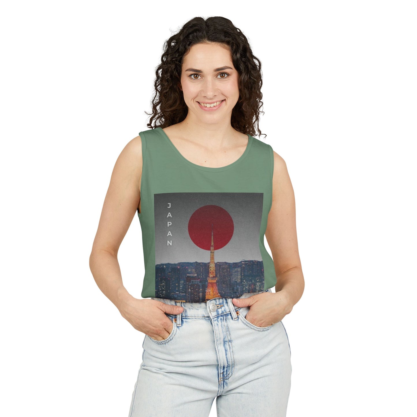Tokyo Vintage Poster Tank — Japan Cityscape Graphic Tank Top