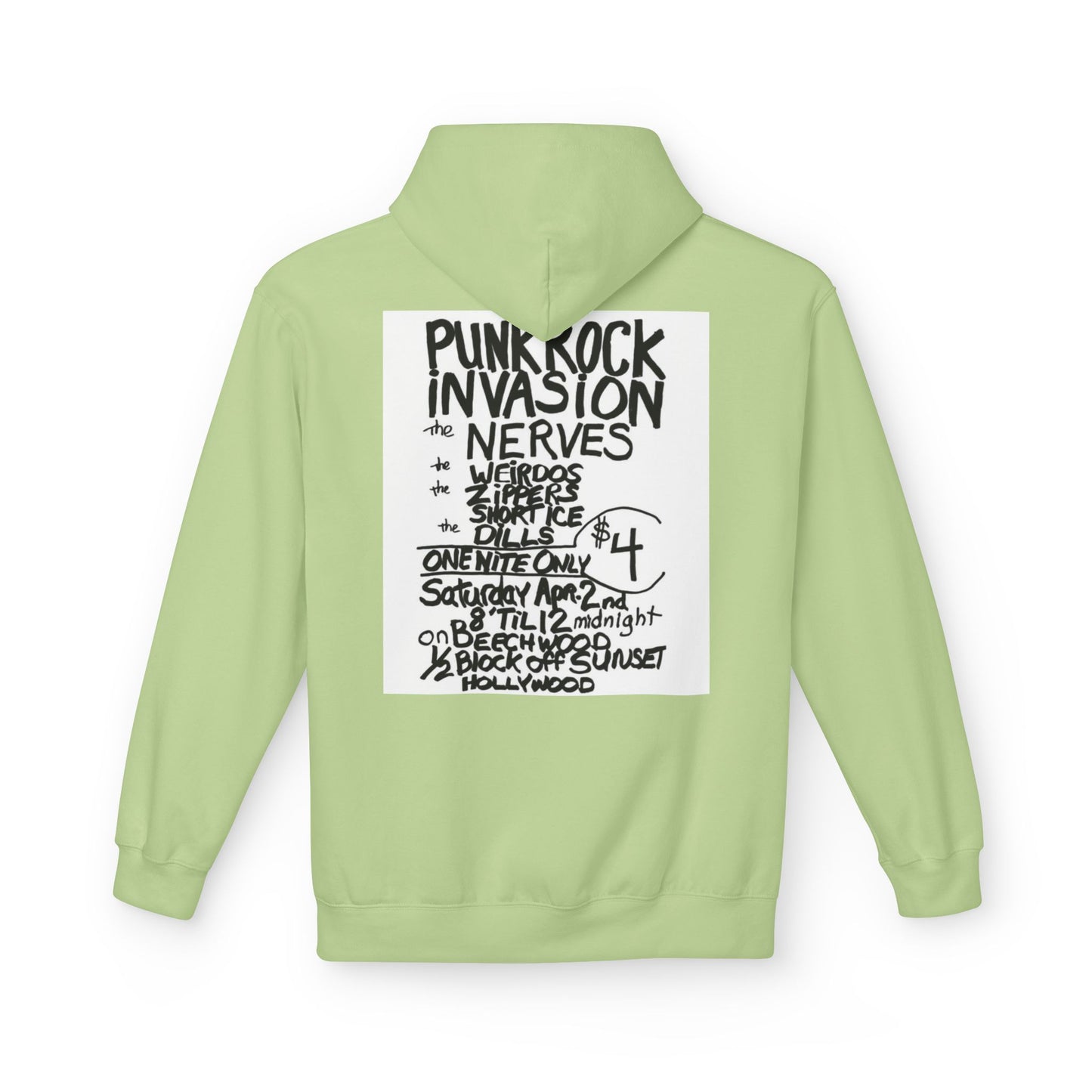 Unisex Punk Rock Fleece Hoodie - Softstyle, Cozy, Perfect for Concerts