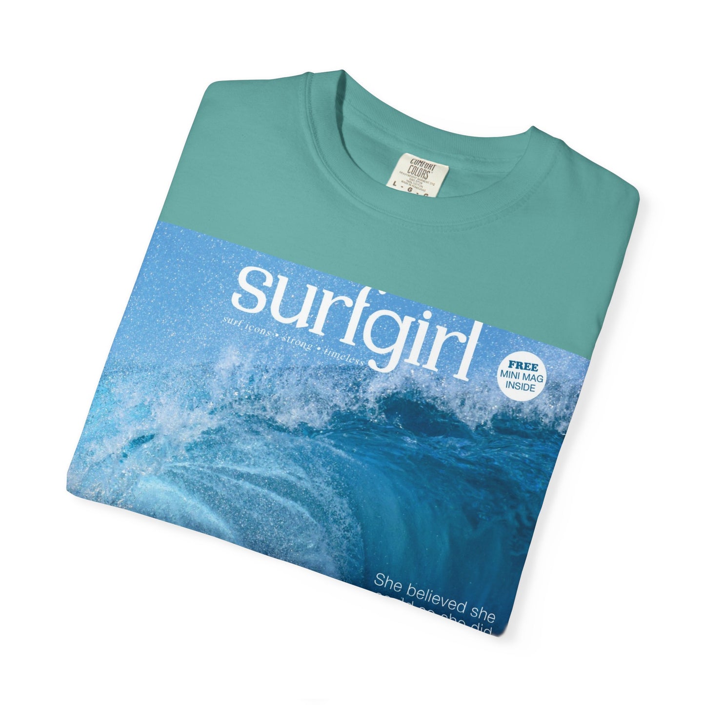Surfgirl Wave Photo T-Shirt — Vintage Surf Magazine Graphic Tee