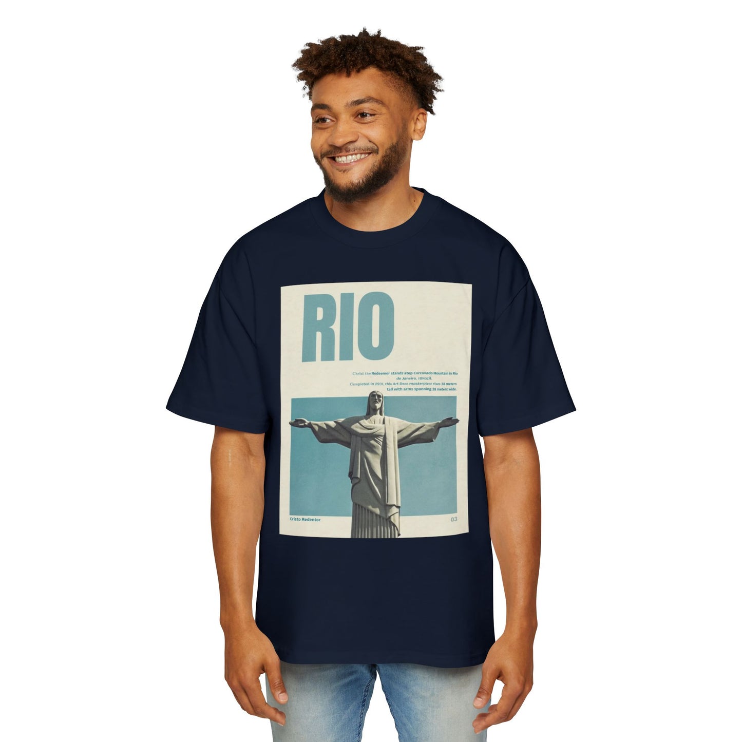 Rio Vintage Poster T-Shirt — Christ the Redeemer Travel Tee