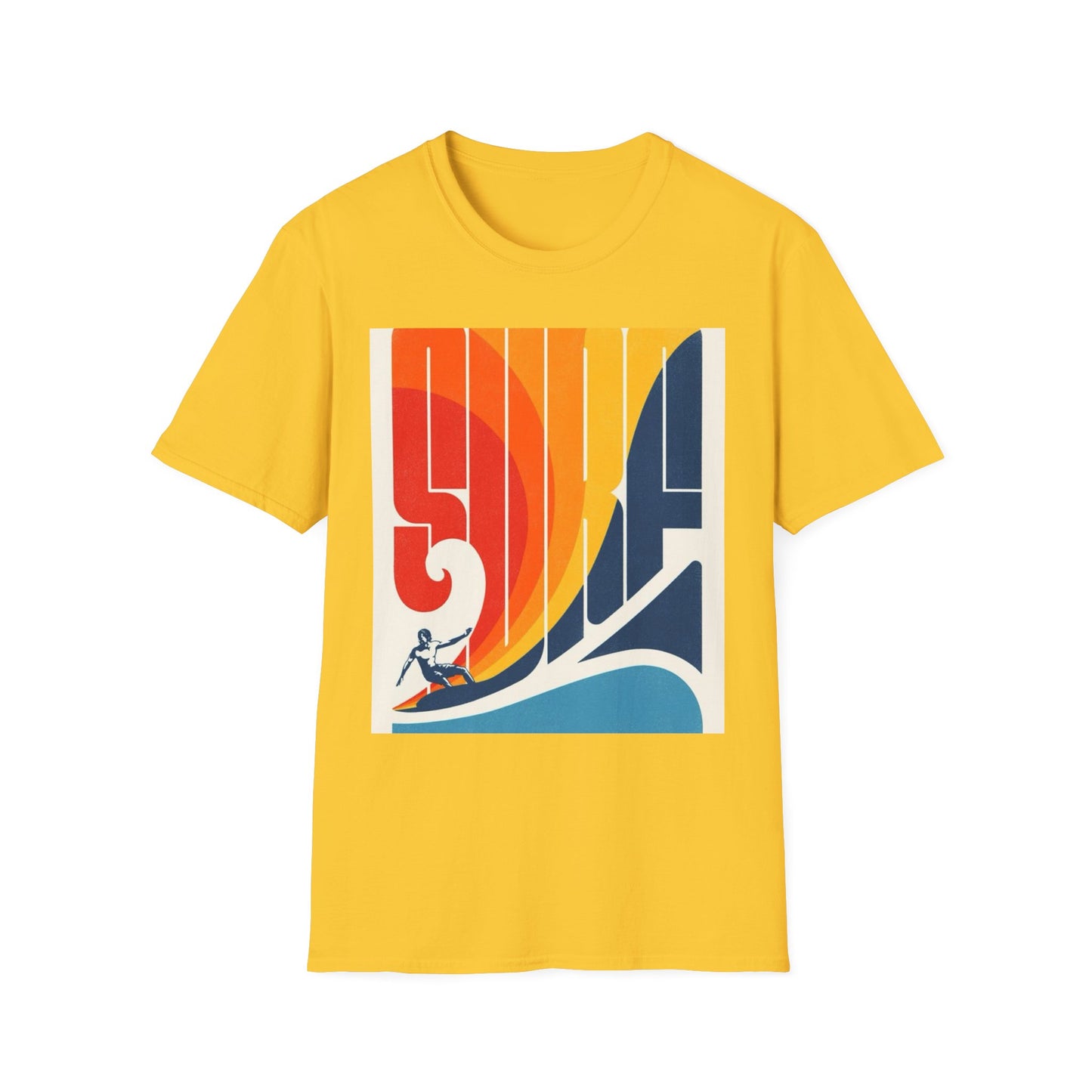 Retro Surf Unisex Softstyle T-Shirt - Vintage Beach Vibes
