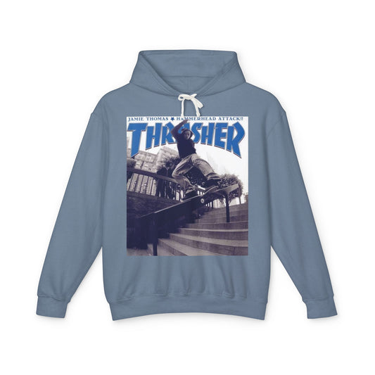 Skateboarder Graphic Hoodie, Unisex Sweatshirt, Thrasher Inspired Apparel, Casual Wear, Gift for Skaters