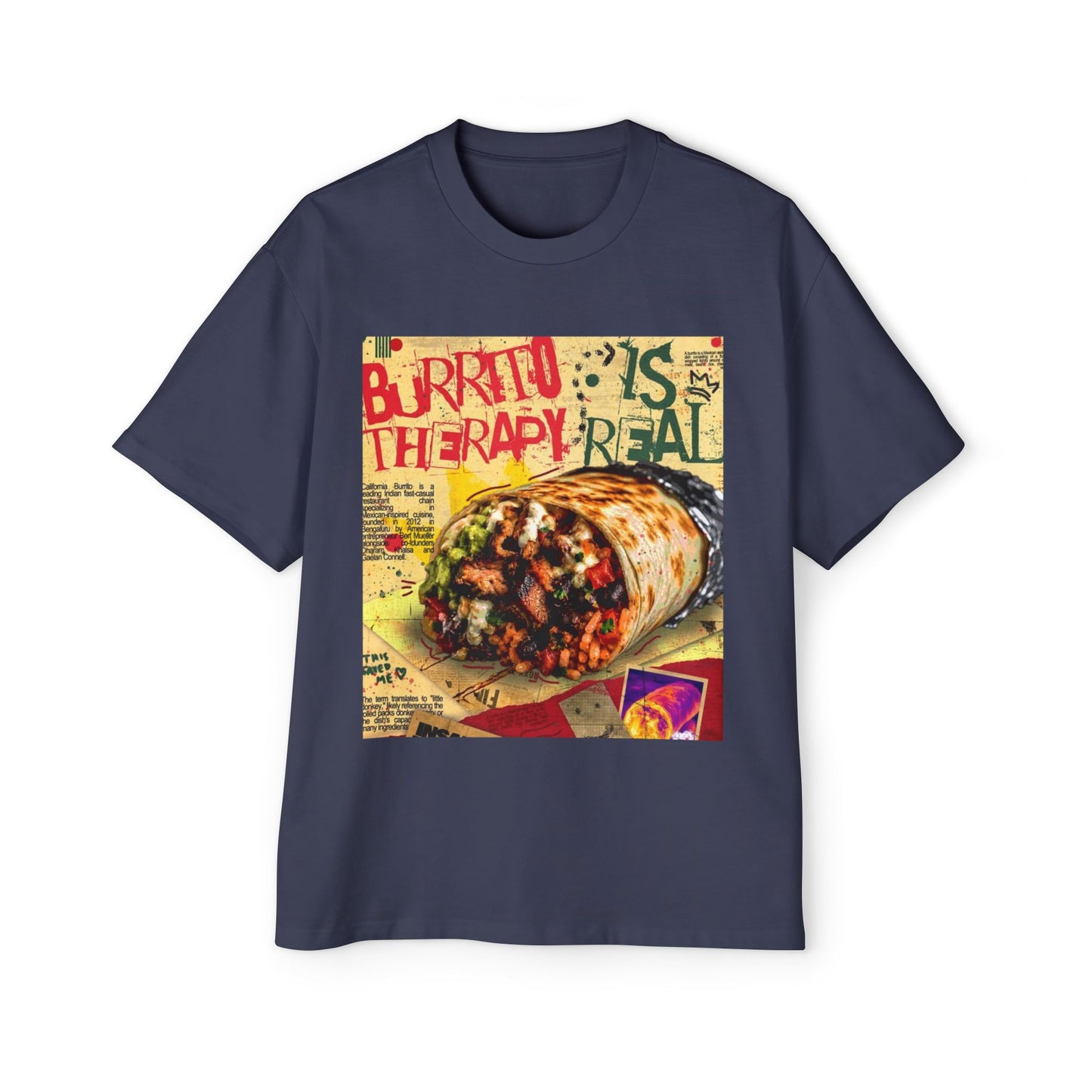 Burrito Is Therapy Tee — Funny Food Graphic T-Shirt