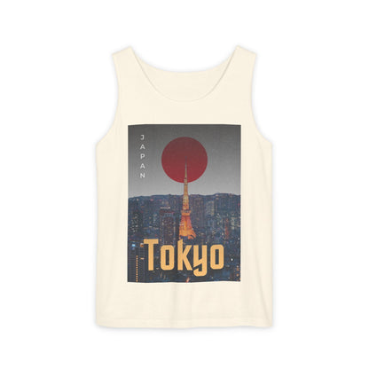 Tokyo Vintage Poster Tank — Japan Cityscape Graphic Tank Top