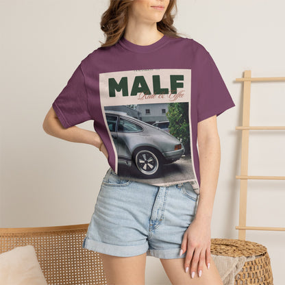 Vintage Porsche Photo Tee — "MALF Live to Ride" Graphic T-Shirt