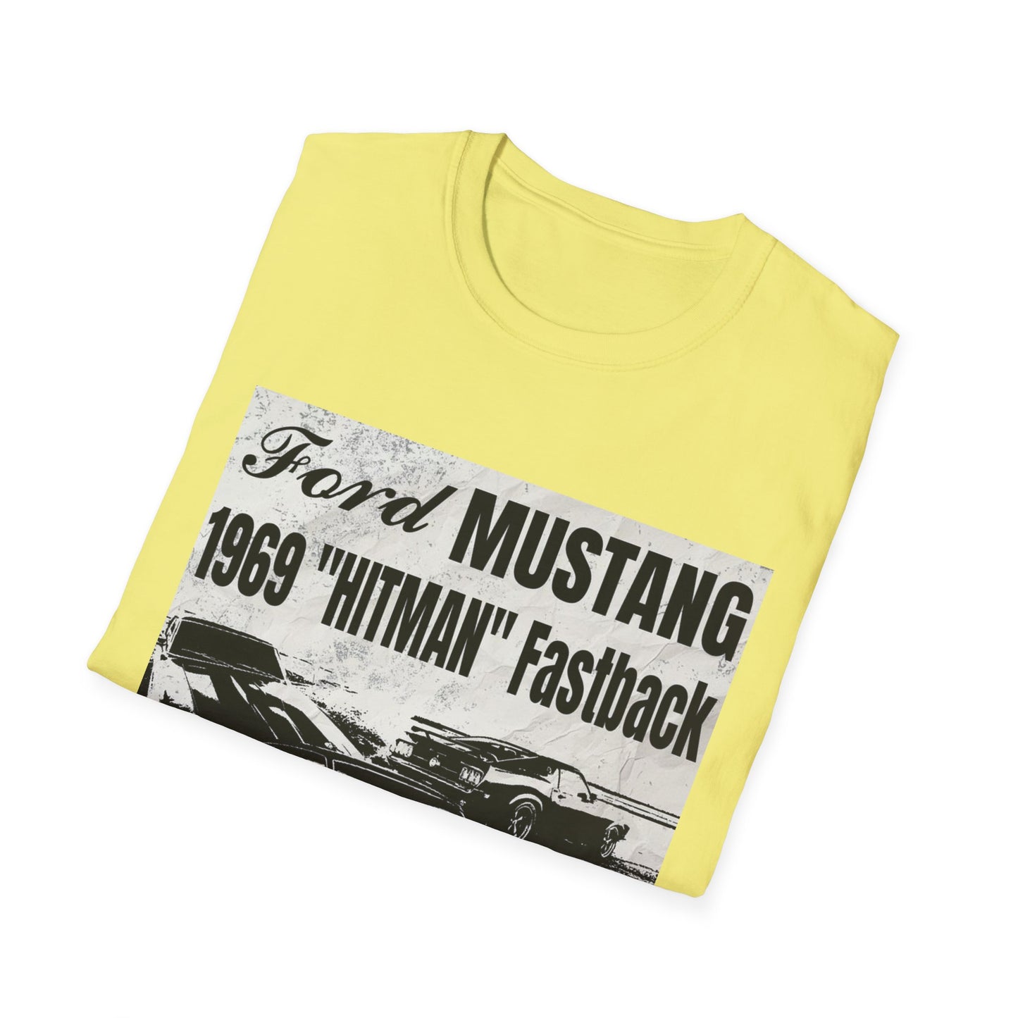 Vintage 1969 Ford Mustang 'Hitman' Unisex T-Shirt - Classic Car Enthusiast Apparel