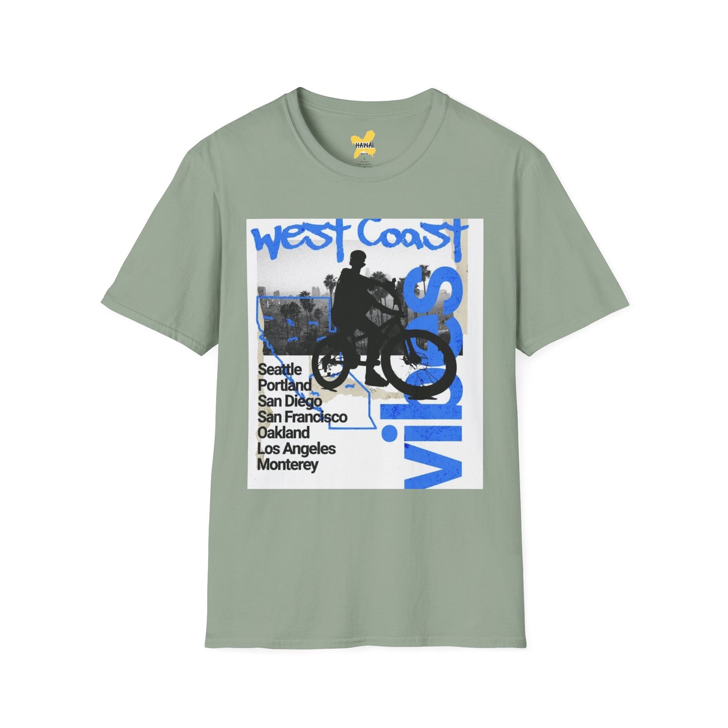 Vintage West Coast Graphic T-Shirt, Casual Tee, Summer Top, Gift for Travelers, Coastal Vibes Wear, Beach Day Shirt