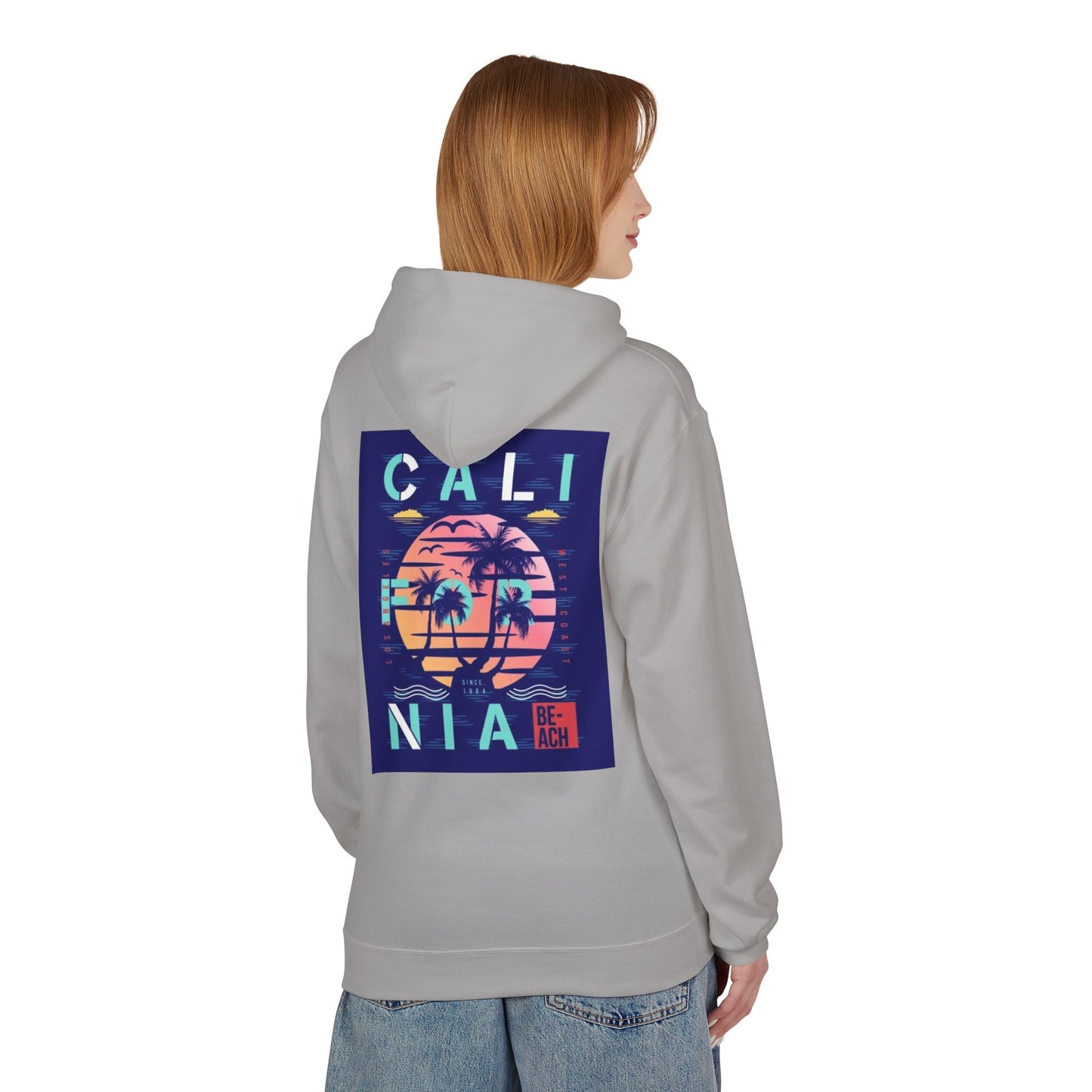 California Beach Vibes Unisex Fleece Hoodie - Softstyle Midweight Sweatshirt