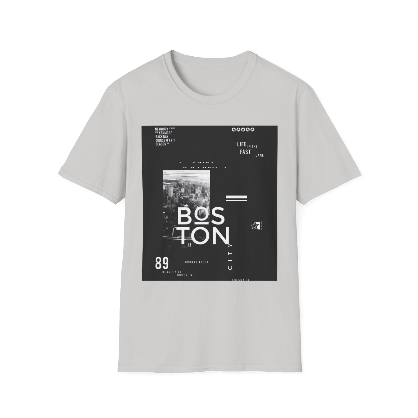 Boston Unisex Softstyle T-Shirt, Casual Wear, Travel Souvenir, Graphic Tee, Vintage Design, Gift for Him/Her