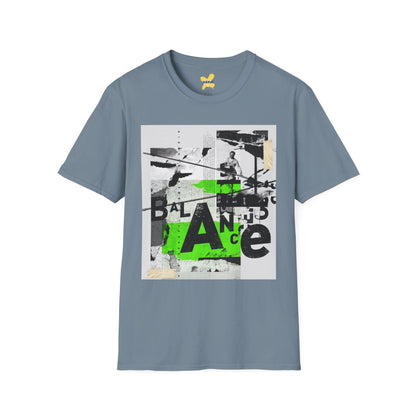 Retro Graphic Tee - Balance Art Design for Casual Style