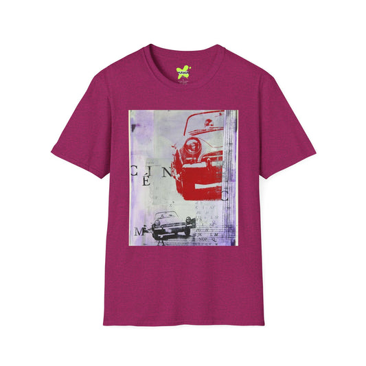 Vintage Car Art Unisex Softstyle T-Shirt | Retro Graphic Tee for Auto Enthusiasts