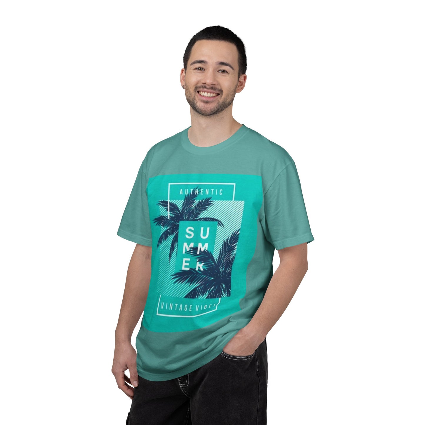 Summer Vintage Vibes T-Shirt — Palm Tree Graphic Tee