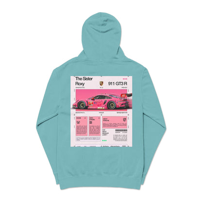 Pigment-Dyed Hoodie — Retro Racing Car Graphic ("911 GT3R")