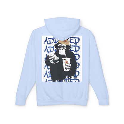Unisex Lightweight Hooded Sweatshirt - Fun Monkey Design