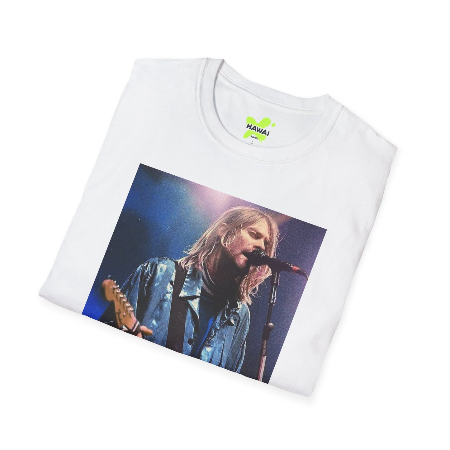 Kurt Cobain Unisex Softstyle T-Shirt - Retro Grunge Band Tee