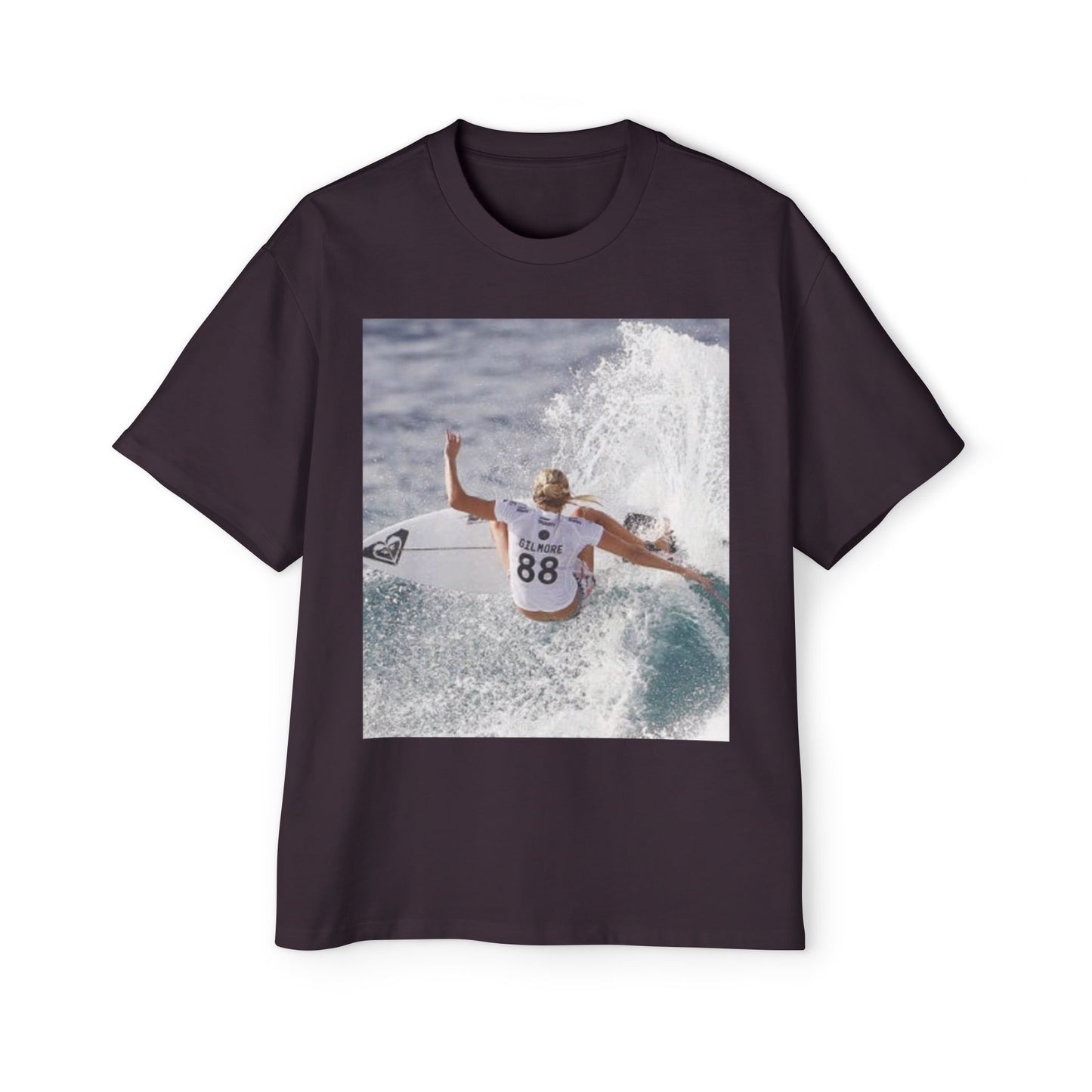 Surf Photo Oversized Tee — Wave Rider Graphic T-Shirt