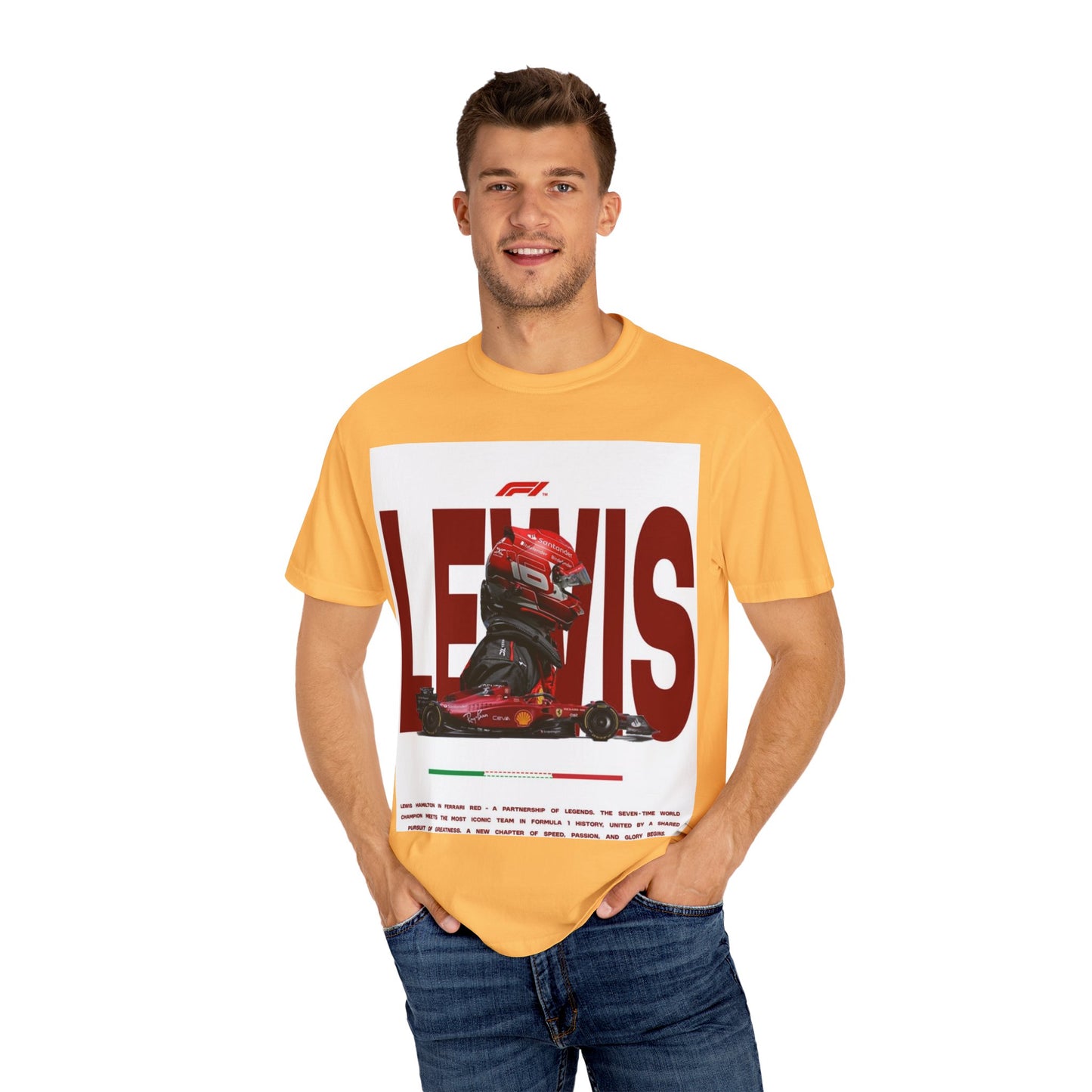 Lewis Hamilton F1 Unisex Garment-Dyed T-Shirt - Perfect for Racing Fans