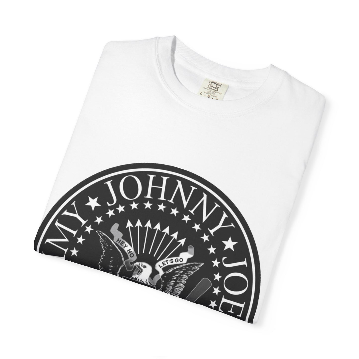 Vintage-Inspired Unisex Garment-Dyed T-Shirt with Rock Band Logo