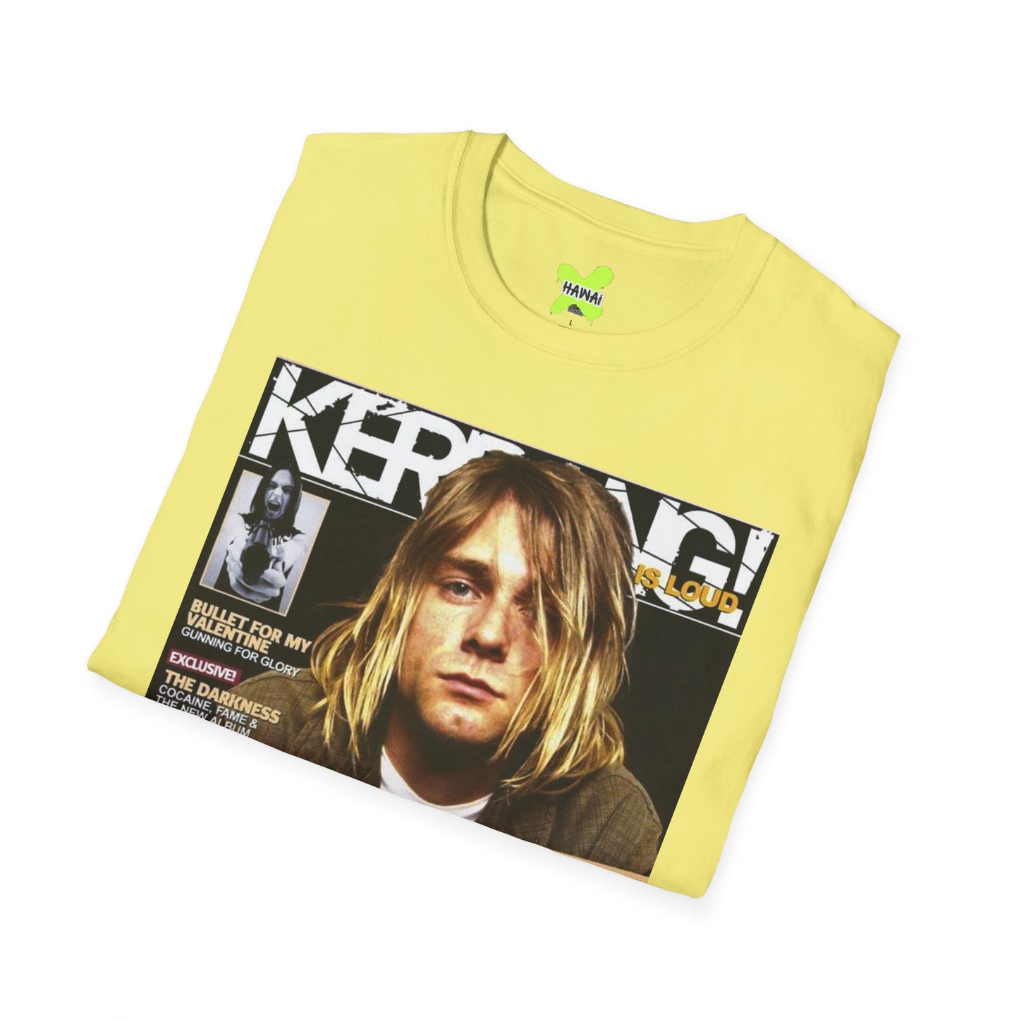 Retro Nirvana Unisex Softstyle T-Shirt - Vintage Magazine Design