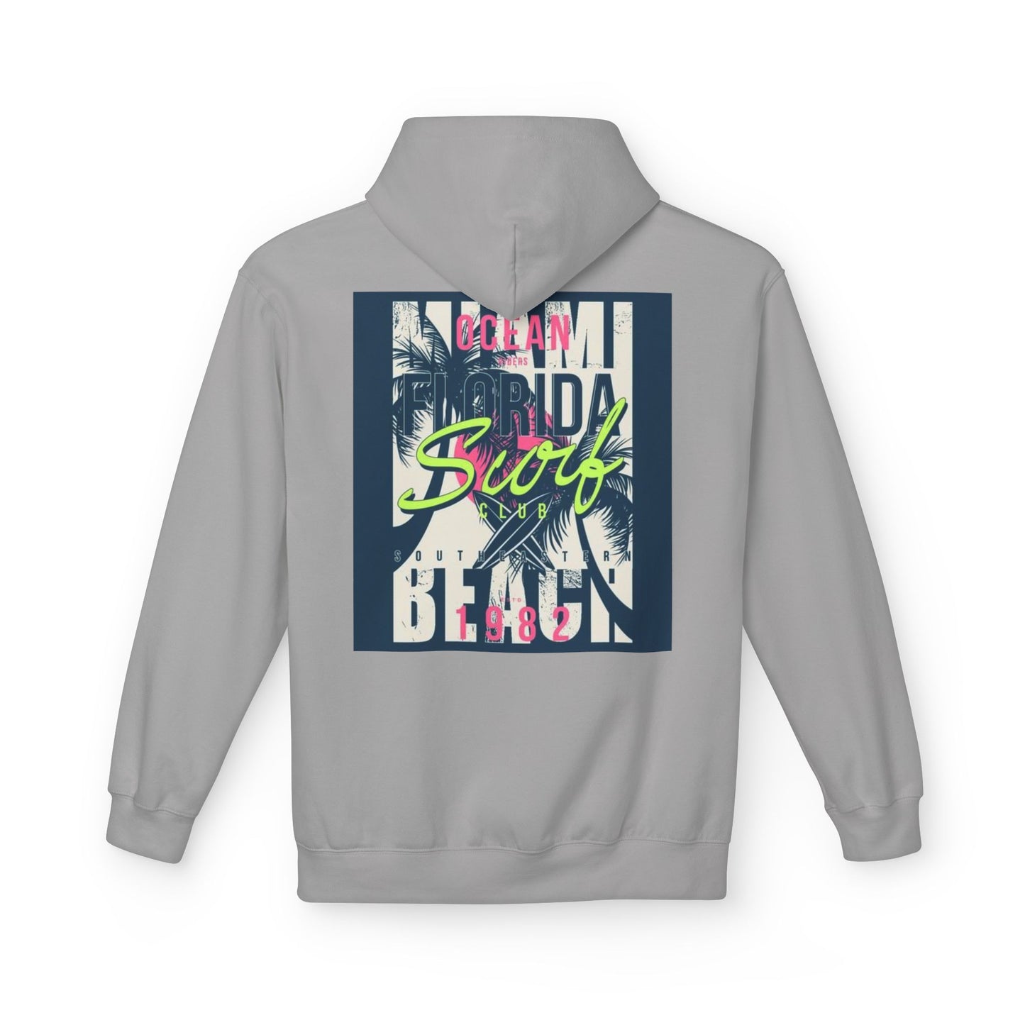 Retro Florida Beach Hoodie - Unisex Softstyle Fleece for Summer Vibes