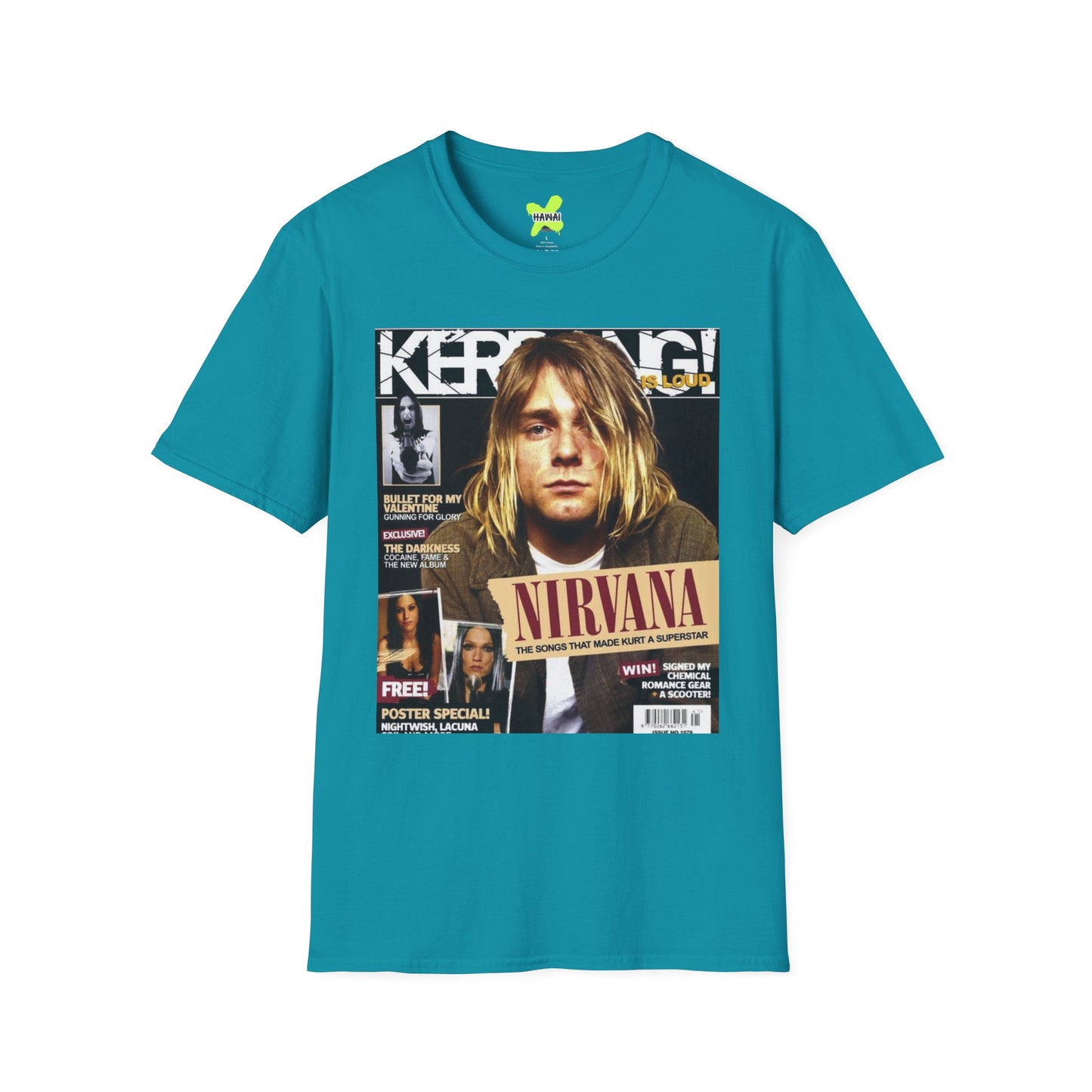 Retro Nirvana Unisex Softstyle T-Shirt - Vintage Magazine Design