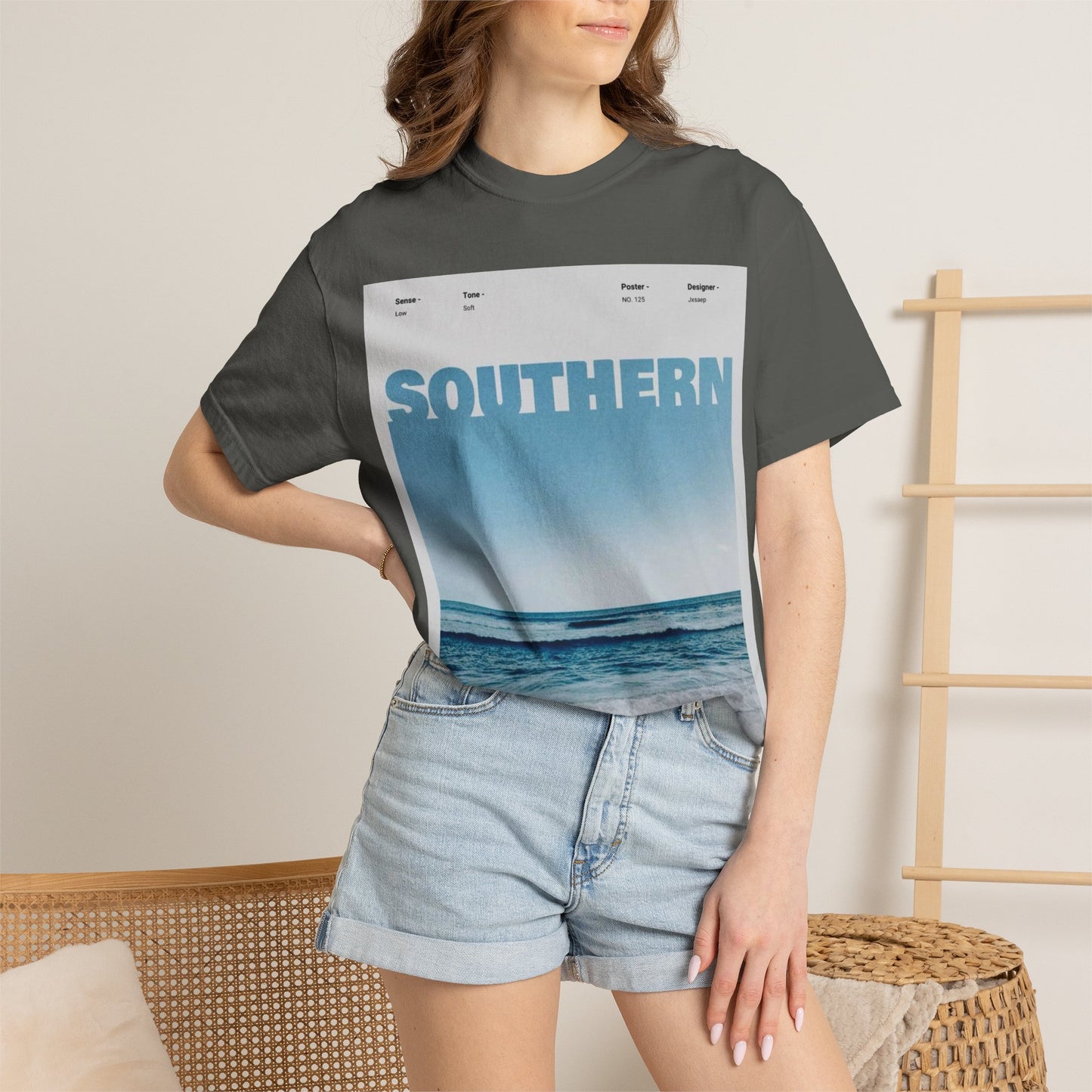 Southern Beach Photo T-Shirt — Ocean Waves Graphic Tee