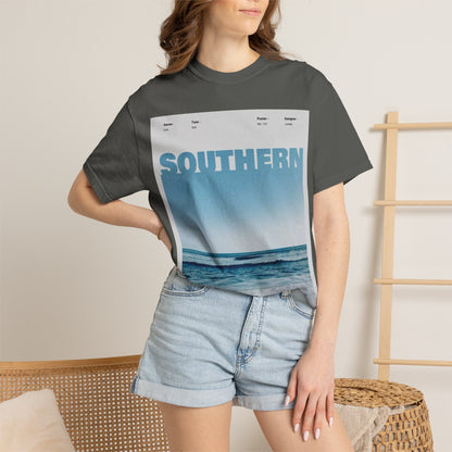 Southern Beach Photo T-Shirt — Ocean Waves Graphic Tee