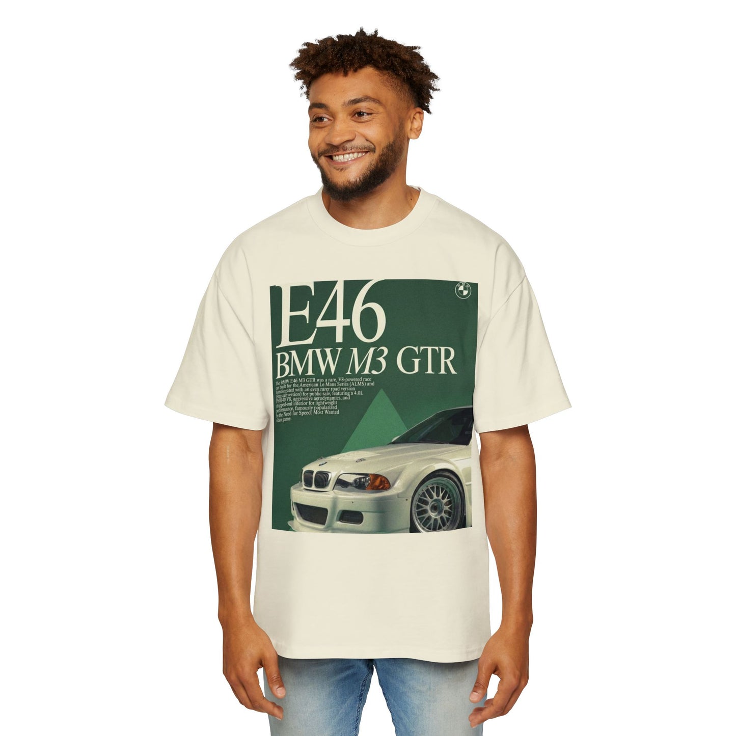 E46 BMW M3 GTR Tee — Vintage Racing Poster Graphic T-Shirt