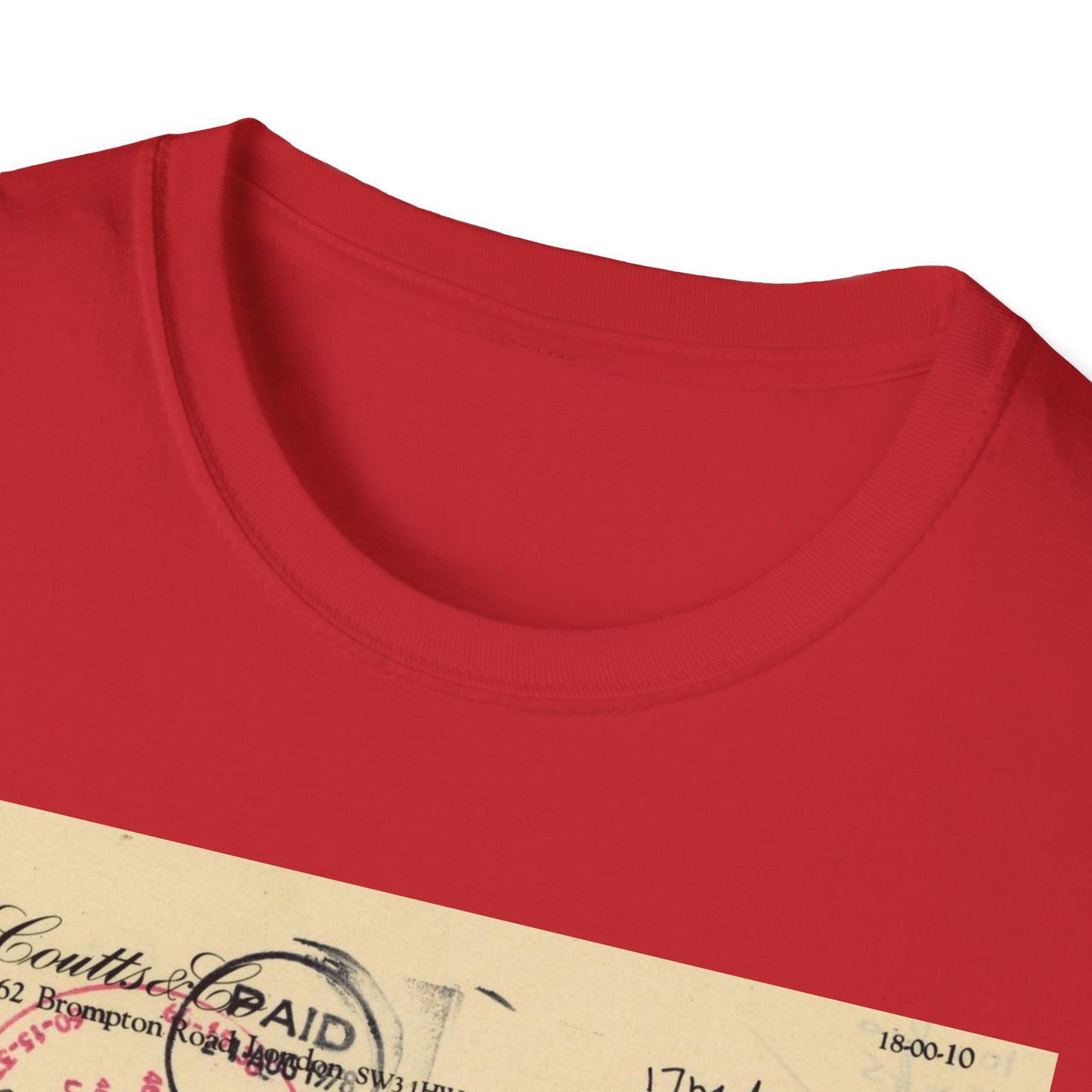 Vintage Document Unisex Softstyle T-Shirt - Paid Graphic Tee