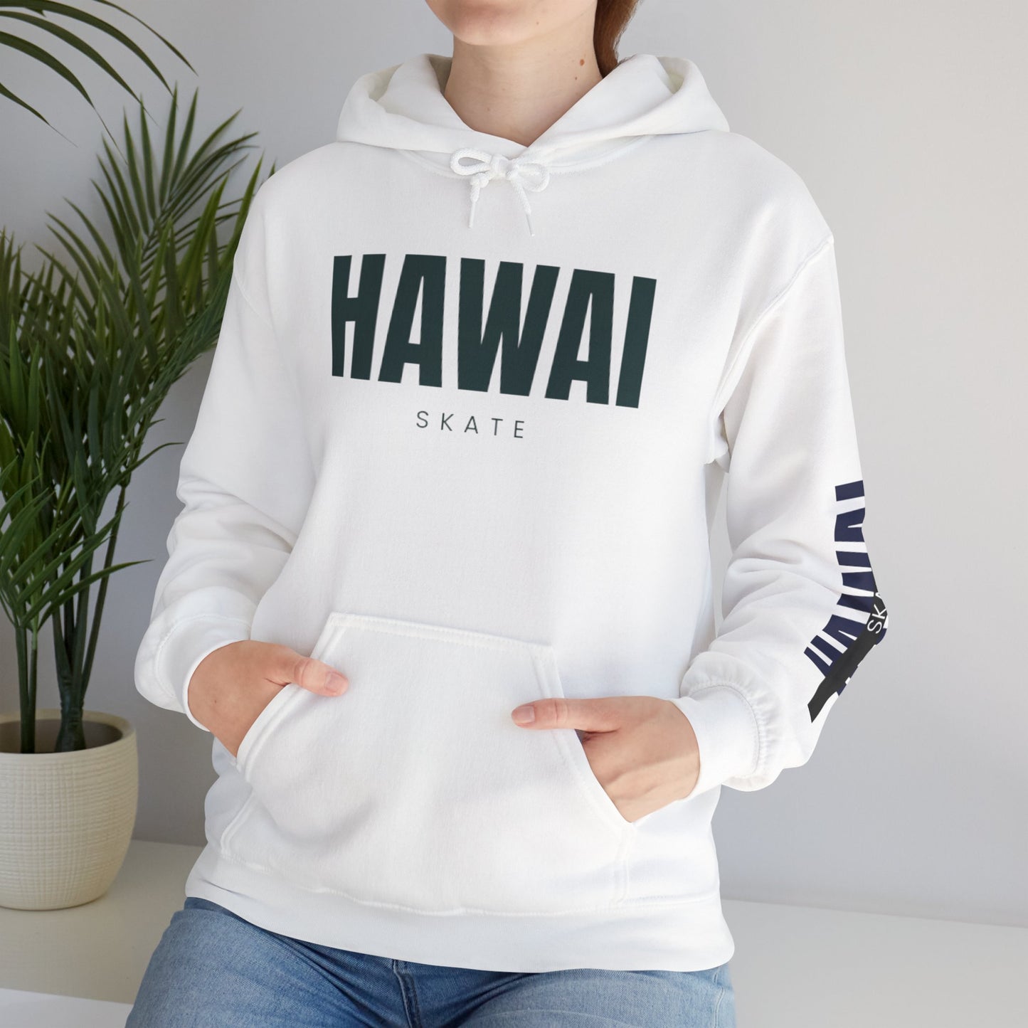 Hawai Skate Hooded Sweatshirt - Casual Streetwear, Unisex Pullover, Perfect for Skate Lovers, Ideal for Everyday Wear, Gift for Him/Her
