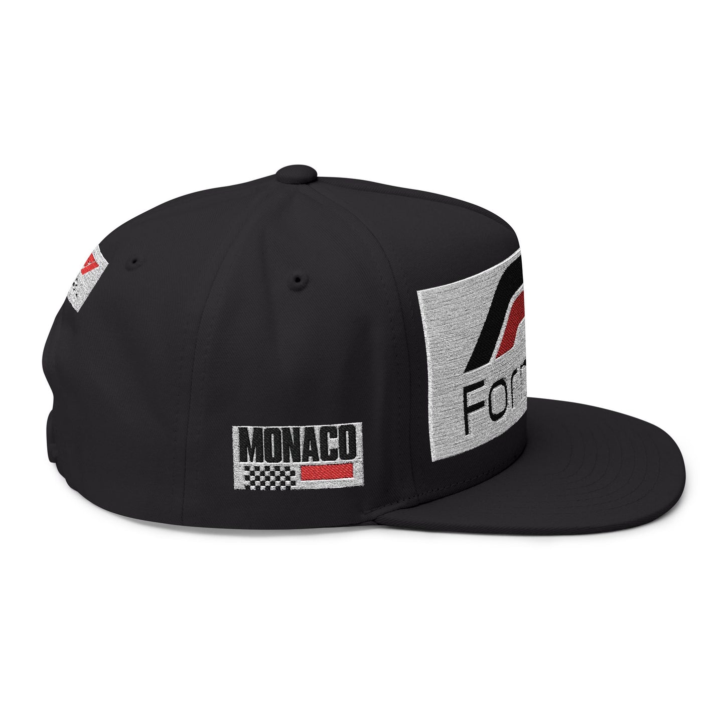 Formula 1 Embroidered Flat Bill Cap – Racing Logo Snapback