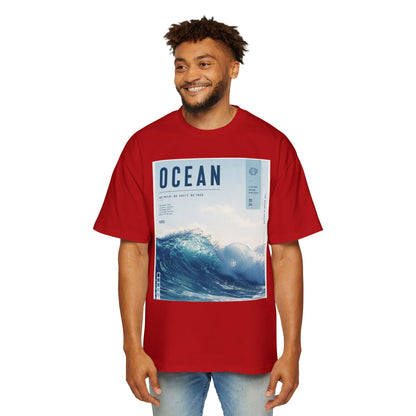Ocean Wave Graphic Tee — "OCEAN" Coastal Photo Print T-Shirt