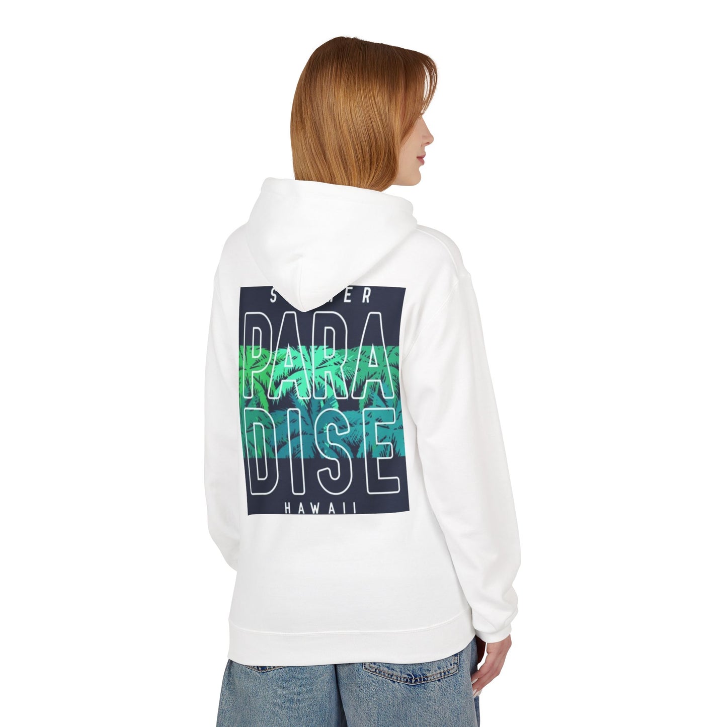 Summer Paradise Fleece Hoodie, Relaxed Beachwear, Hawaii Gift, Unisex Sweatshirt, Vacation Attire, Casual Outfit