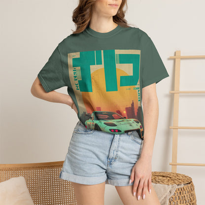 Retro Sunset Racing T-Shirt — Vintage Sports Car Graphic